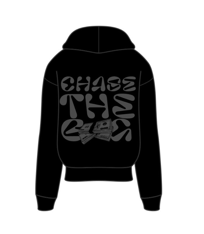 "chase the bag" new black hoodie